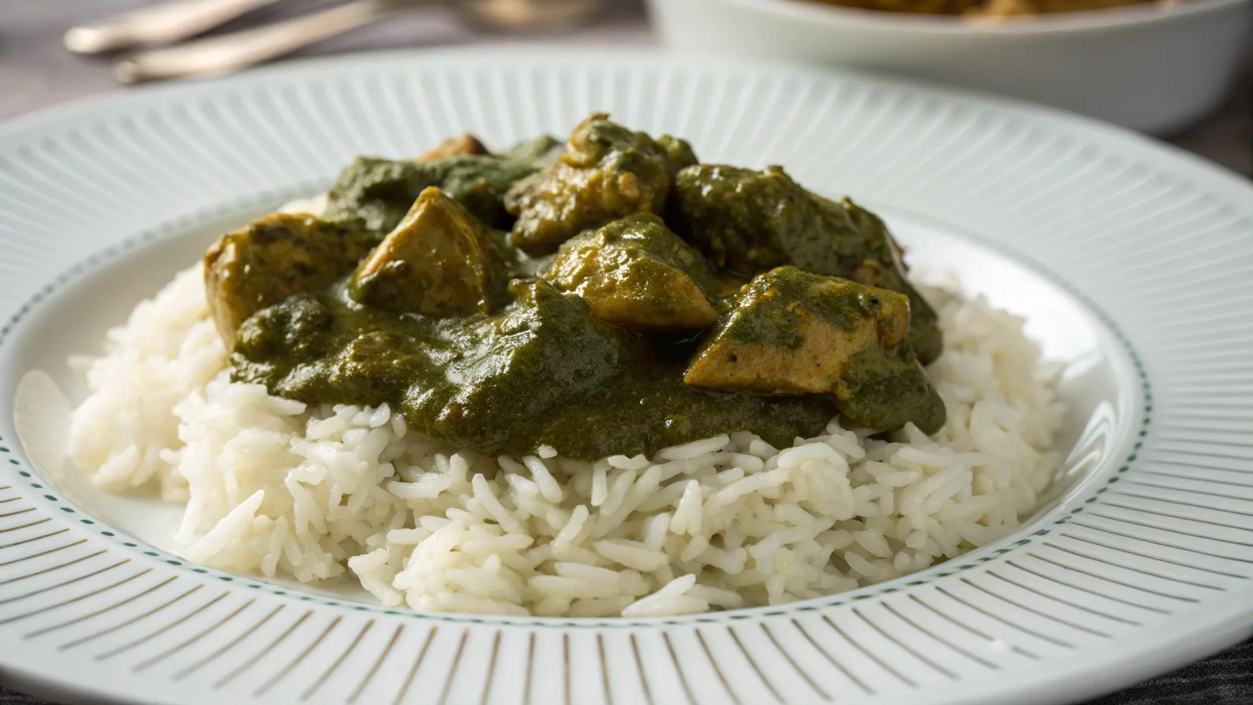 Delicious Pondu and Rice with cassava leaves