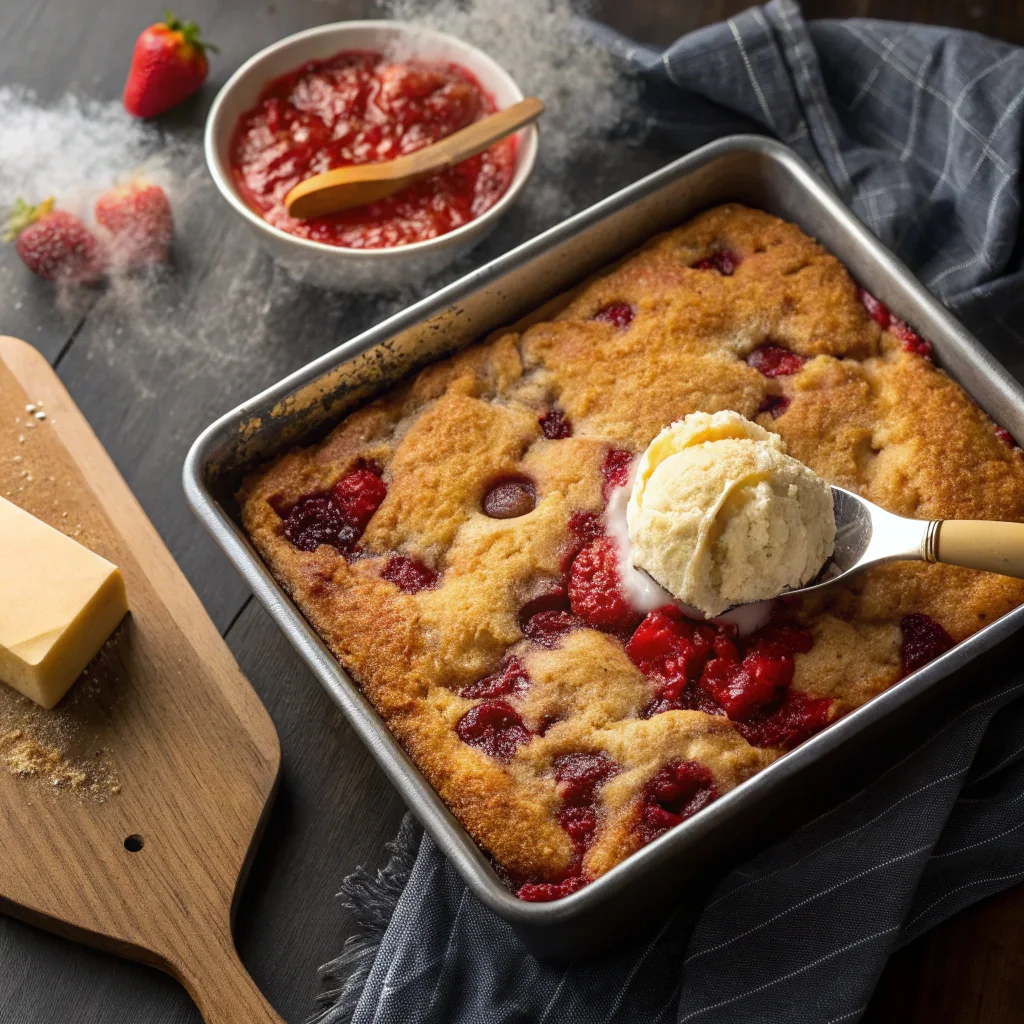 Strawberry Dump Cake with Fresh Berries: Easy, Family-Favorite Dessert 8 Baking strawberry dump cake