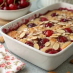 Diabetic-Friendly Cherry Almond Dump Cake – Easy, Guilt-Free Dessert 12 Diabetic-Friendly Cherry Almond Dump Cake served hot