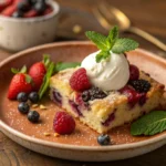 High-protein dump cake with Greek yogurt