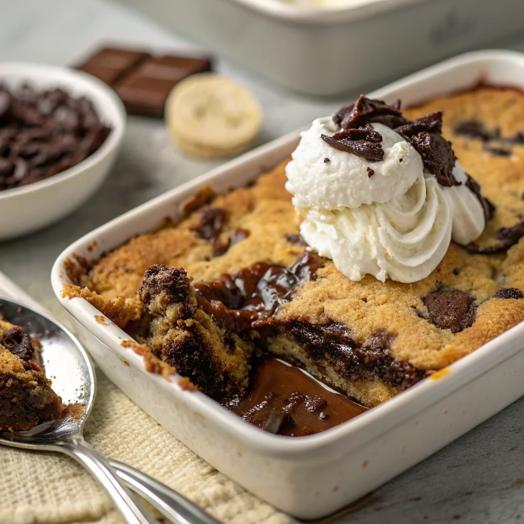 Oreo dump cake fresh from oven