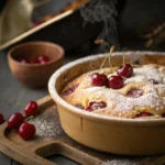 Nut-Free Cherry Dump Cake served hot