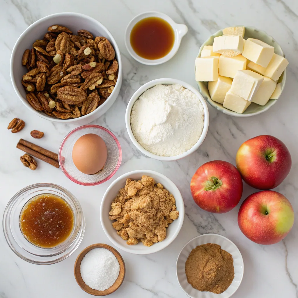 Easy Caramel Apple Dump Cake with Pecans – A Quick & Cozy Treat 9 ingredients for caramel apple dump cake with pecans