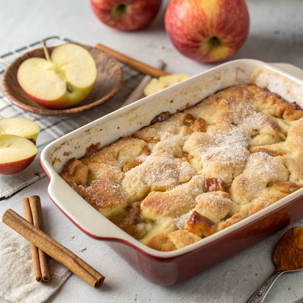 Apple Dump Cake with Cinnamon: Easy, Cozy, and Family-Favorite Dessert 8 apple dump cake baking in oven