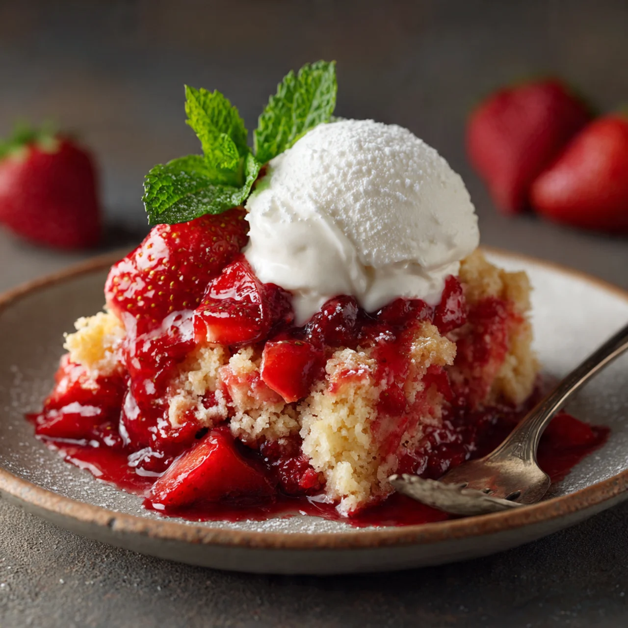strawberry dump cakes