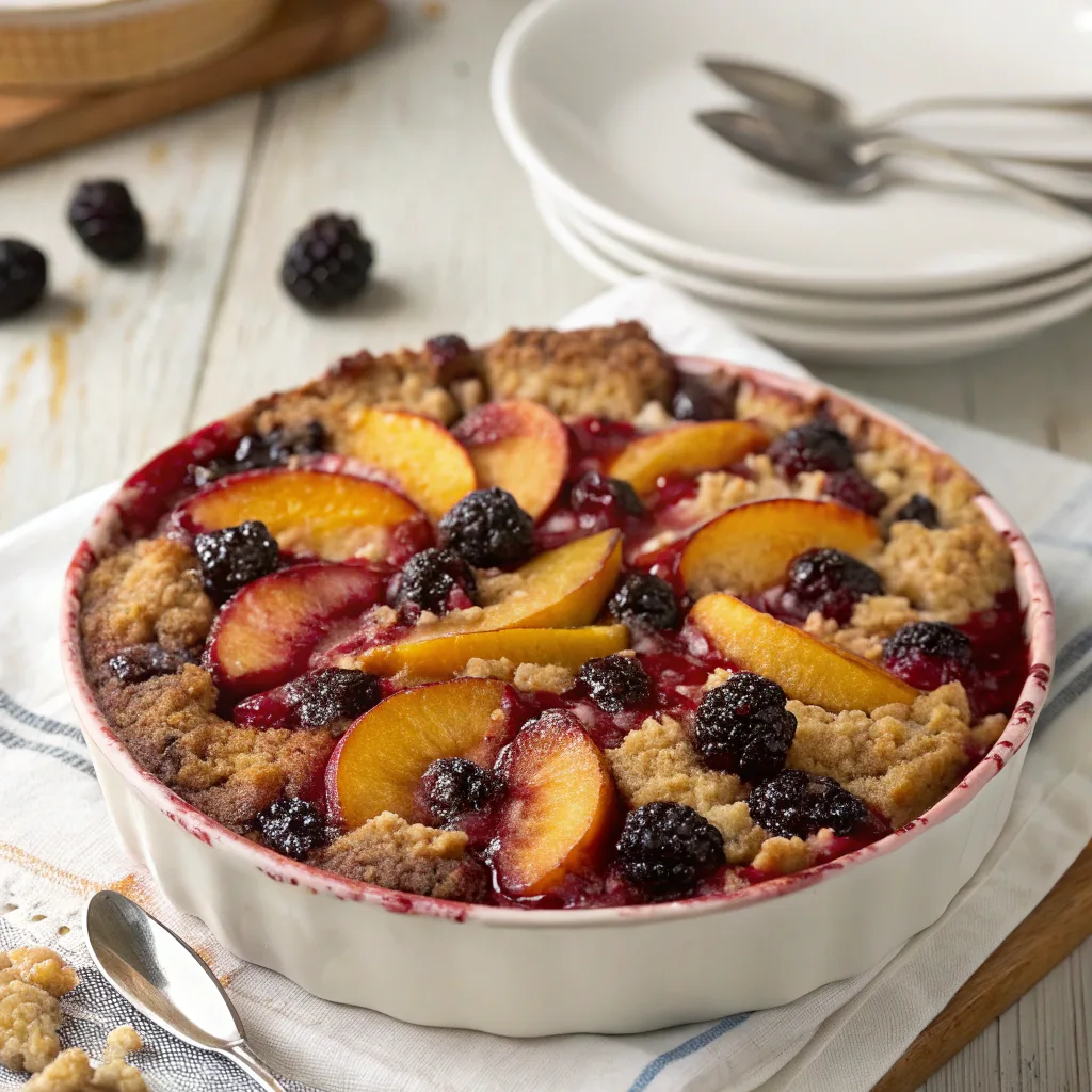 13 Irresistible Berry Dump Cakes You Can Make in Minutes 6 Blackberry Peach Dump Cake