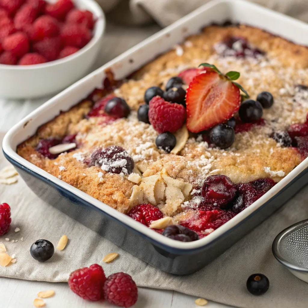 13 Irresistible Berry Dump Cakes You Can Make in Minutes 11 Mixed Berry Coconut Dump Cake