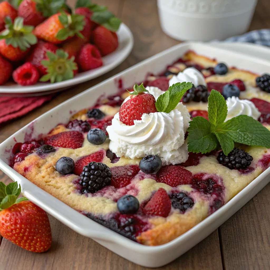13 Irresistible Berry Dump Cakes You Can Make in Minutes 12 Mixed Berry Cream Cheese Dump Cake