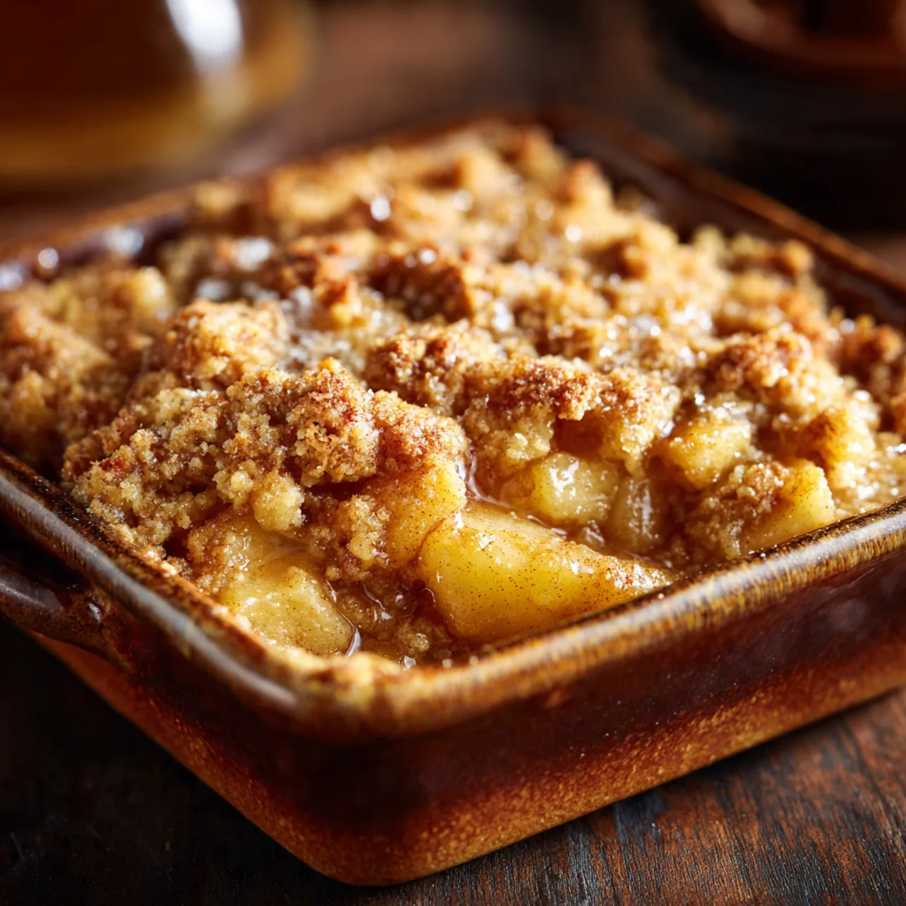 Mini Apple Crisp Dump Cakes Pioneer Woman Style – Quick Recipe 8 Classic apple crisp dump cake served hot