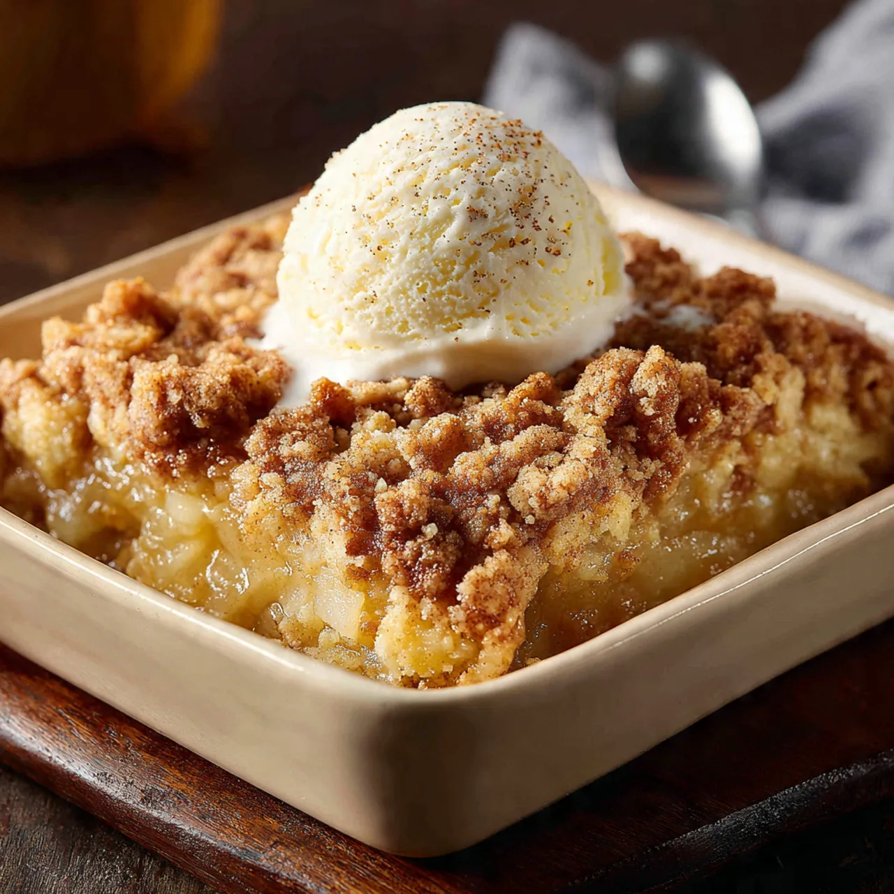 Easy Caramel Apple Dump Cake & Cinnamon Streusel Recipe 8 Apple Cinnamon Streusel Dump Cake
