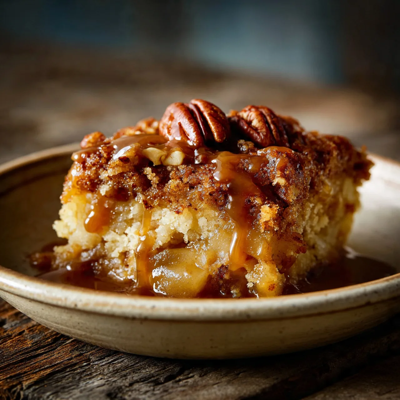 Slow Cooker Apple Dump Cake – Best Slow Cooker Apple Dessert 8 Slow cooker apple dump cake served hot
