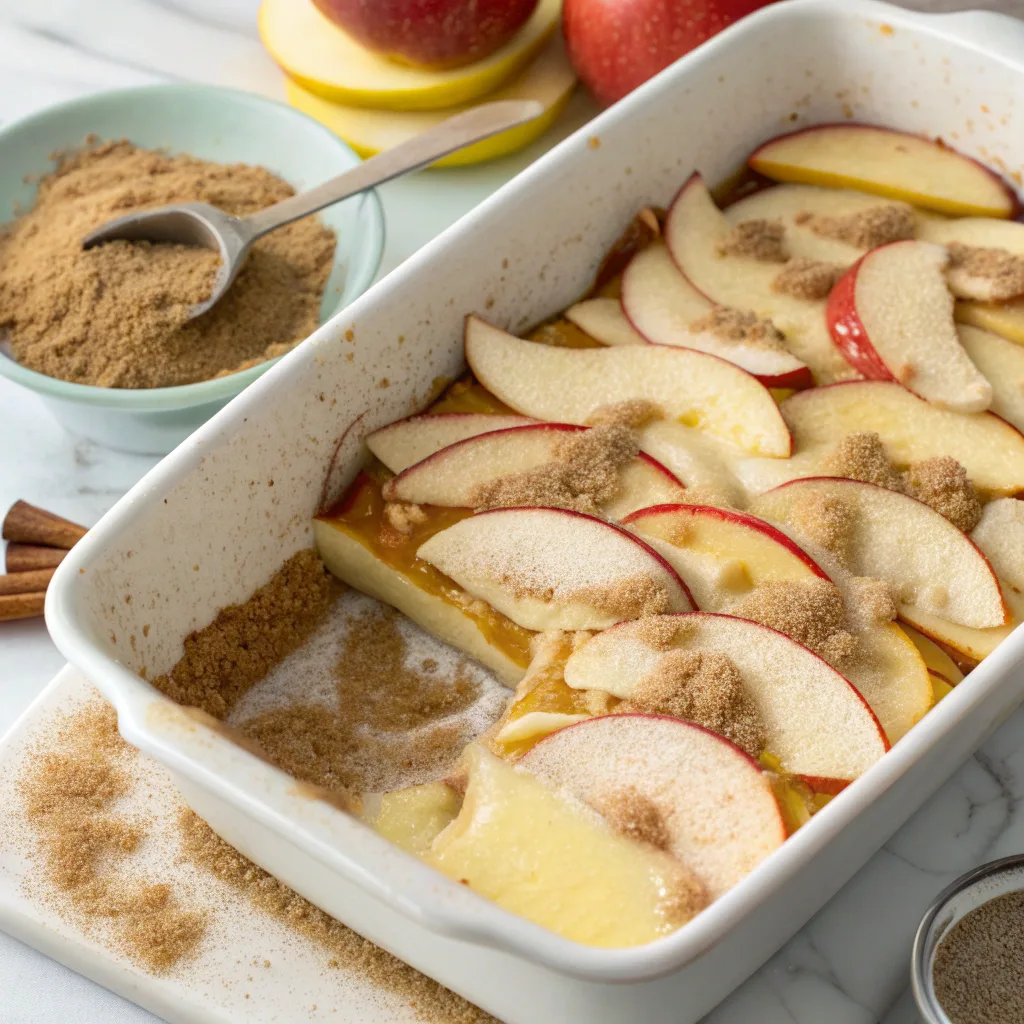 Apple-Based Dump Cakes: The Best One-Dish Apple Dessert 10 preparing apple-based dump cake