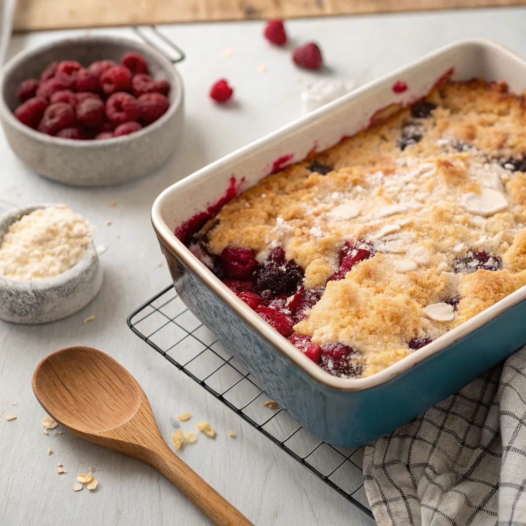 Mixed Berry Coconut Dump Cake – Quick, Juicy, and Delicious 10 Baking Mixed Berry Coconut Dump Cake
