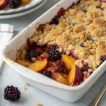 Blackberry Peach Dump Cake – Easy, Cozy, and Crowd-Pleasing Treat 12 blackberry peach dump cake served hot