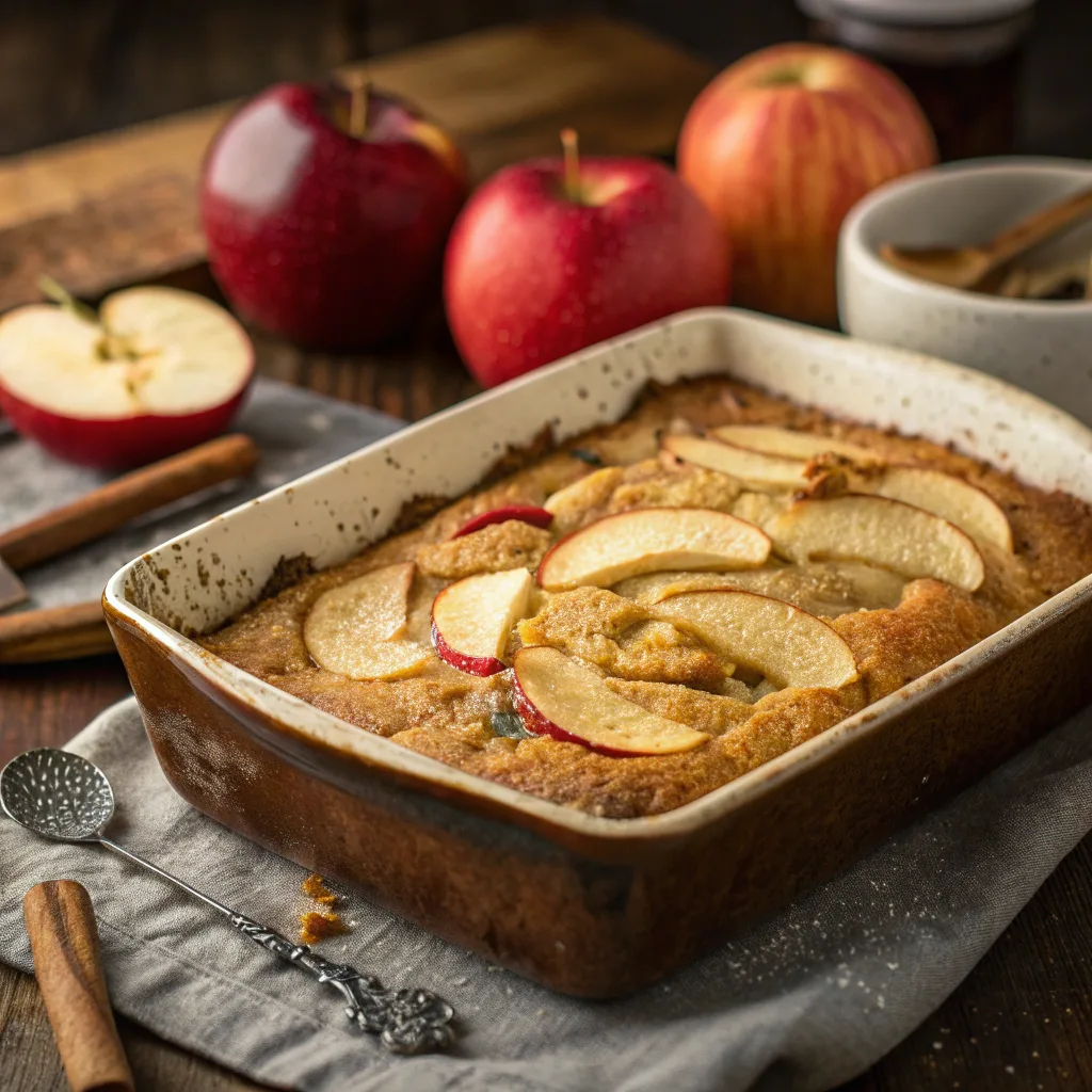 Apple-Based Dump Cakes: The Best One-Dish Apple Dessert 11 serving apple-based dump cake with ice cream