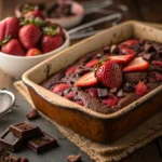 Strawberry Chocolate Dump Cake – Easy & Family-Favorite Dessert 12 Strawberry Chocolate Dump Cake served hot