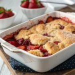 Strawberry Shortcake Dump Cake – The Ultimate Simple Dessert 12 Strawberry Shortcake Dump Cake served hot