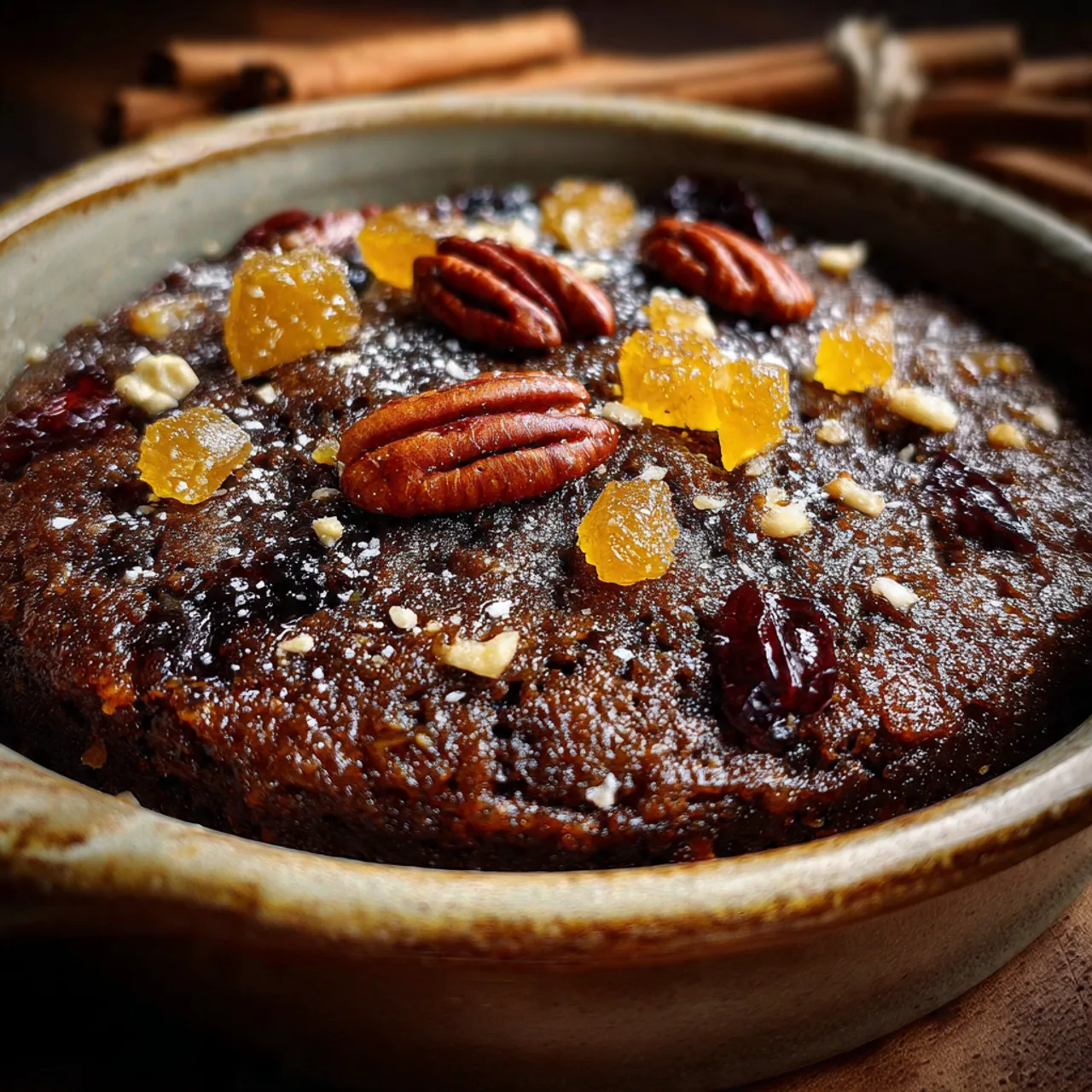 Festive Vegan Molasses Gingerbread Dump Cake – One-Pan Recipe 8 vegan molasses gingerbread dump cake served hot