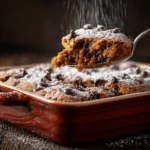 Gingerbread Chocolate Chip Dump Cake – Cozy Winter Dessert Made Simple 12 Gingerbread Chocolate Chip Dump Cake served hot