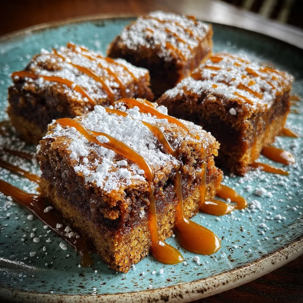 Gingerbread Dump Cake Squares – Moist, Spiced, and Irresistible 1 Gingerbread dump cake squares served warm