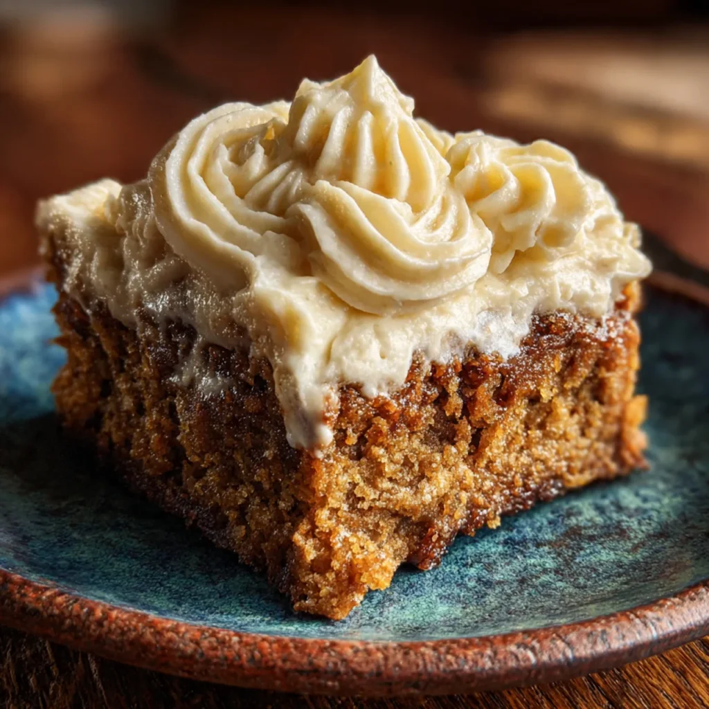 Best Holiday Spiced Gingerbread Dump Cake with Frosting Recipe 2 Spiced gingerbread dump cake with frosting served hot