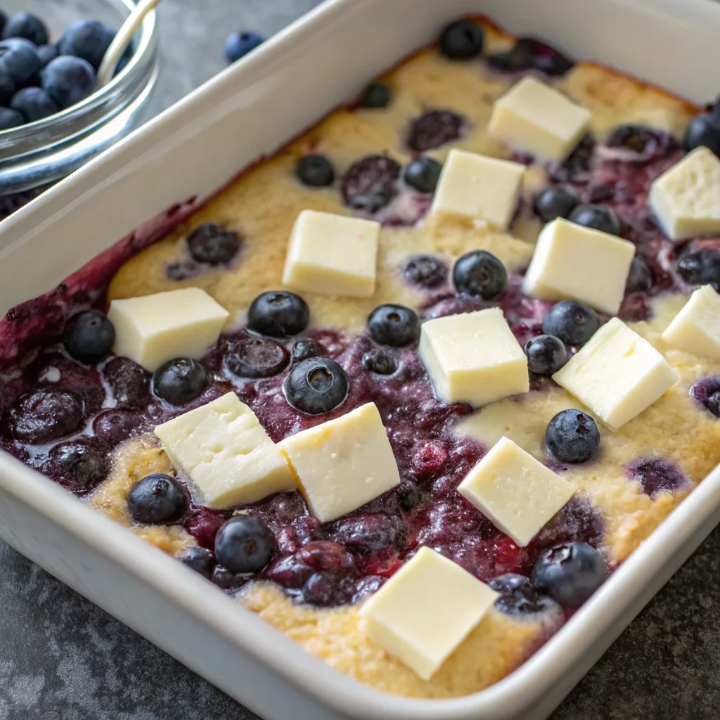 Blueberry Cream Cheese Dump Cake – Easy Family-Favorite Dessert 10 cooking blueberry cream cheese dump cake