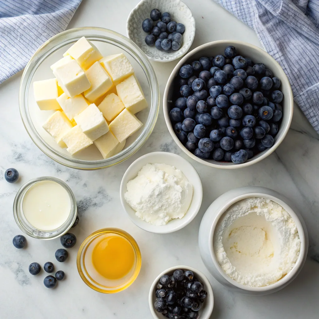 Blueberry Cream Cheese Dump Cake – Easy Family-Favorite Dessert 9 ingredients for blueberry cream cheese dump cake