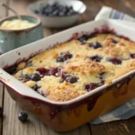 Blueberry Pineapple Dump Cake – Sweet and Easy Vanilla Dessert 12 Blueberry vanilla dump cake served warm