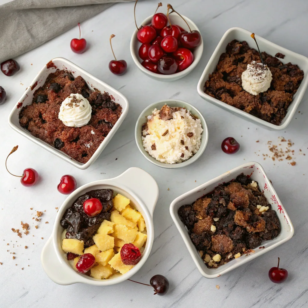 Cherry Oreo Dump Cake: Gooey, and Family-Favorite Dessert 11 Four versions of cherry Oreo dump cake
