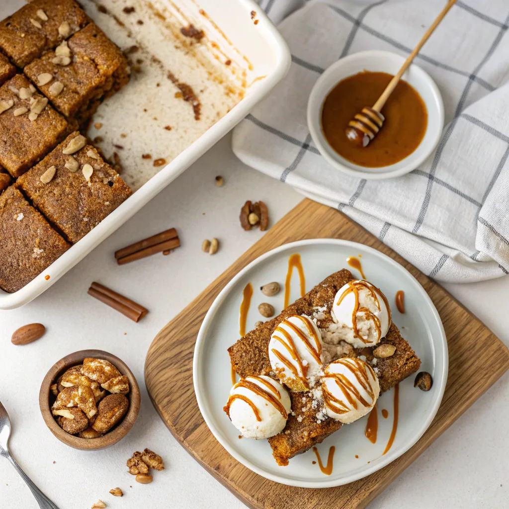 Easy Vegan Dump Cake: Classic Apple Cinnamon Recipe for Any Occasion 11 Served vegan dump cake slices