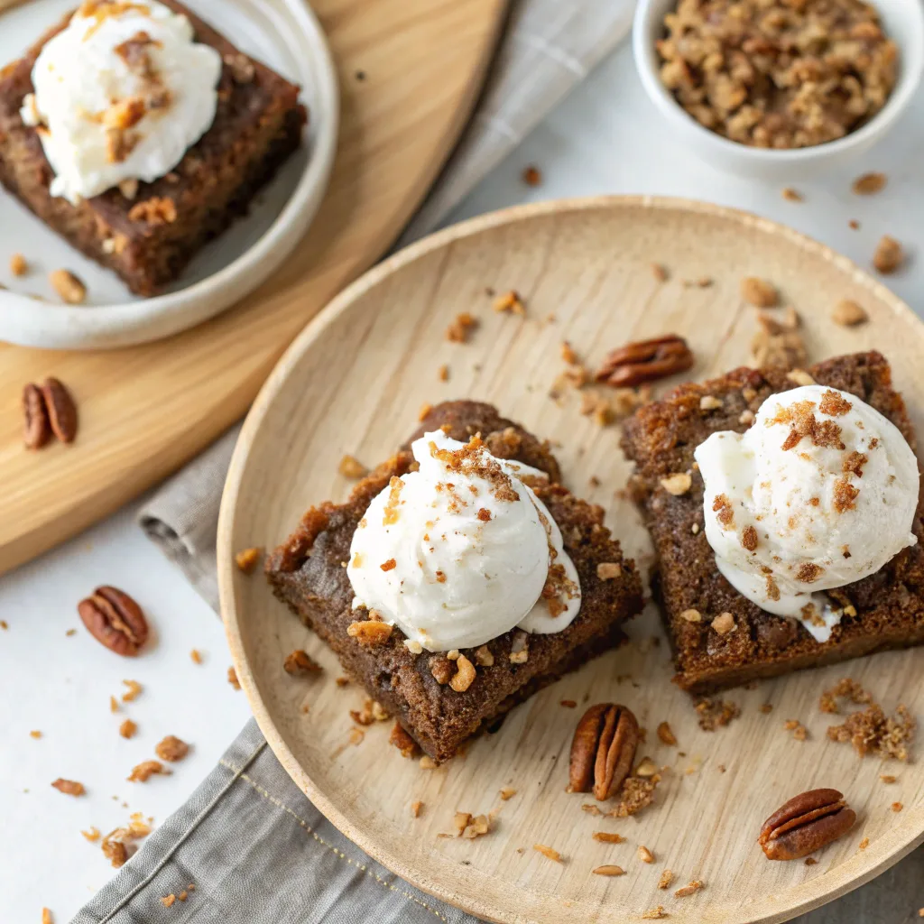 Festive Vegan Molasses Gingerbread Dump Cake – One-Pan Recipe 11 served vegan molasses gingerbread dump cake