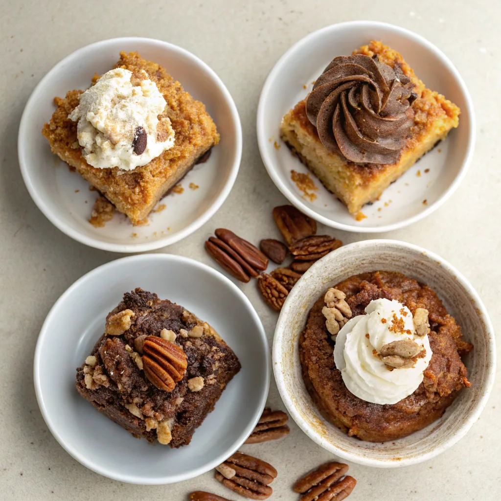 Pumpkin Cheesecake Dump Cake – The Best Holiday Dessert Recipe 11 variations of pumpkin cheesecake dump cake