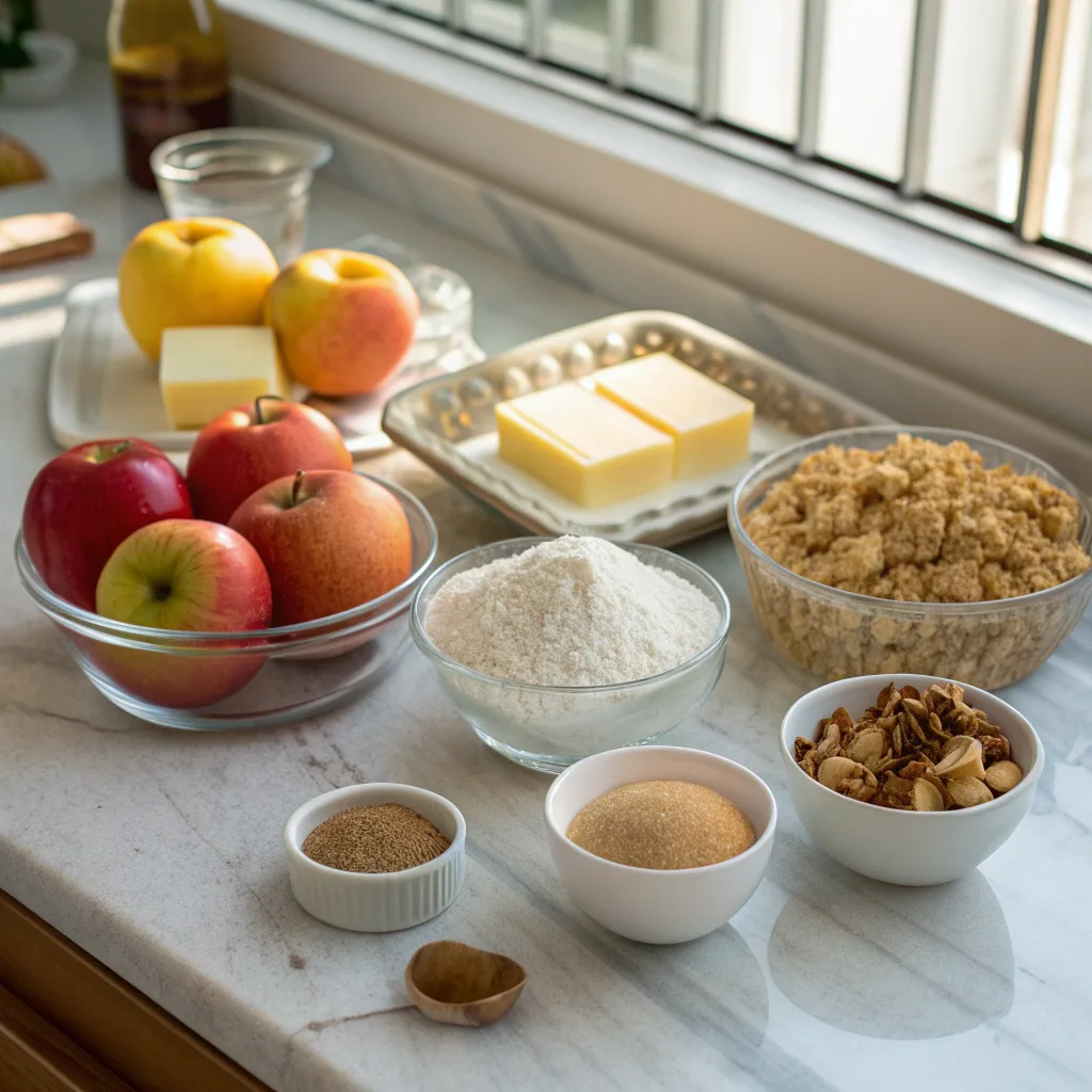 Easy Caramel Apple Dump Cake & Cinnamon Streusel Recipe 9 Ingredients for apple dump cake