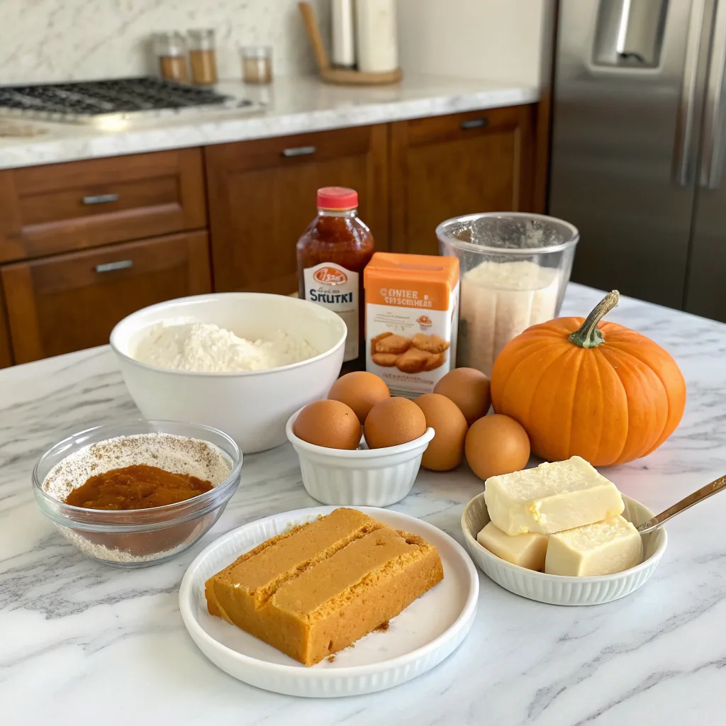 Caramel Swirl Pumpkin Dump Cake – Creamy, Gooey, One-Pan Dessert 9 Ingredients for Caramel Swirl Pumpkin Dump Cake