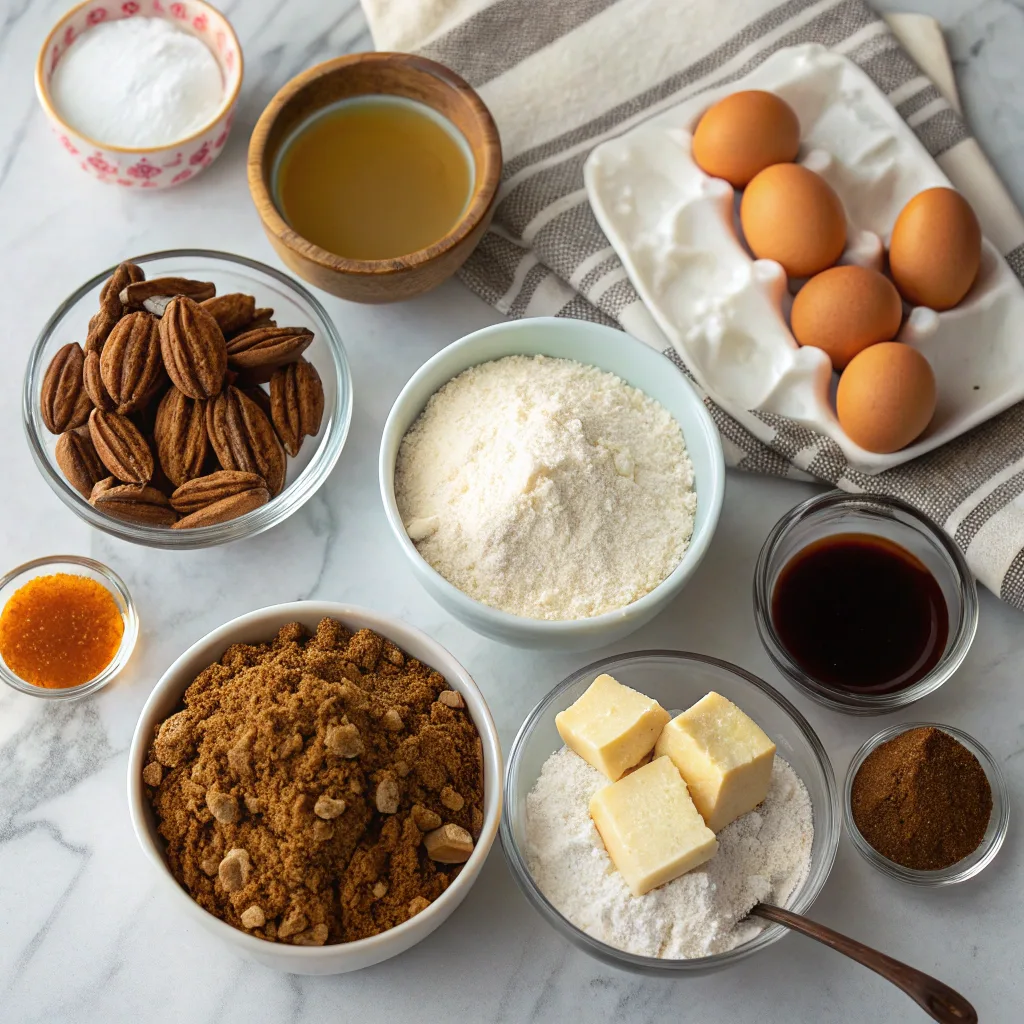 Gingerbread Pecan Dump Cake – Comforting Winter Dessert Recipe 9 ingredients for gingerbread pecan dump cake