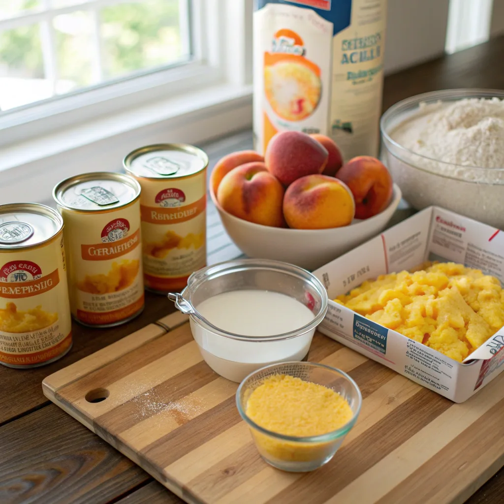 Peach Dump Cakes with Fresh or Canned Peaches – Easy & Delicious 9 ingredients for peach dump cake