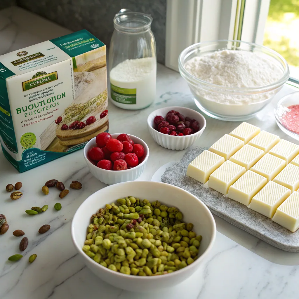 Pistachio Dump Cake with White Chocolate – Easy, Nutty, Creamy Treat 9 Ingredients for Pistachio Dump Cake with White Chocolate