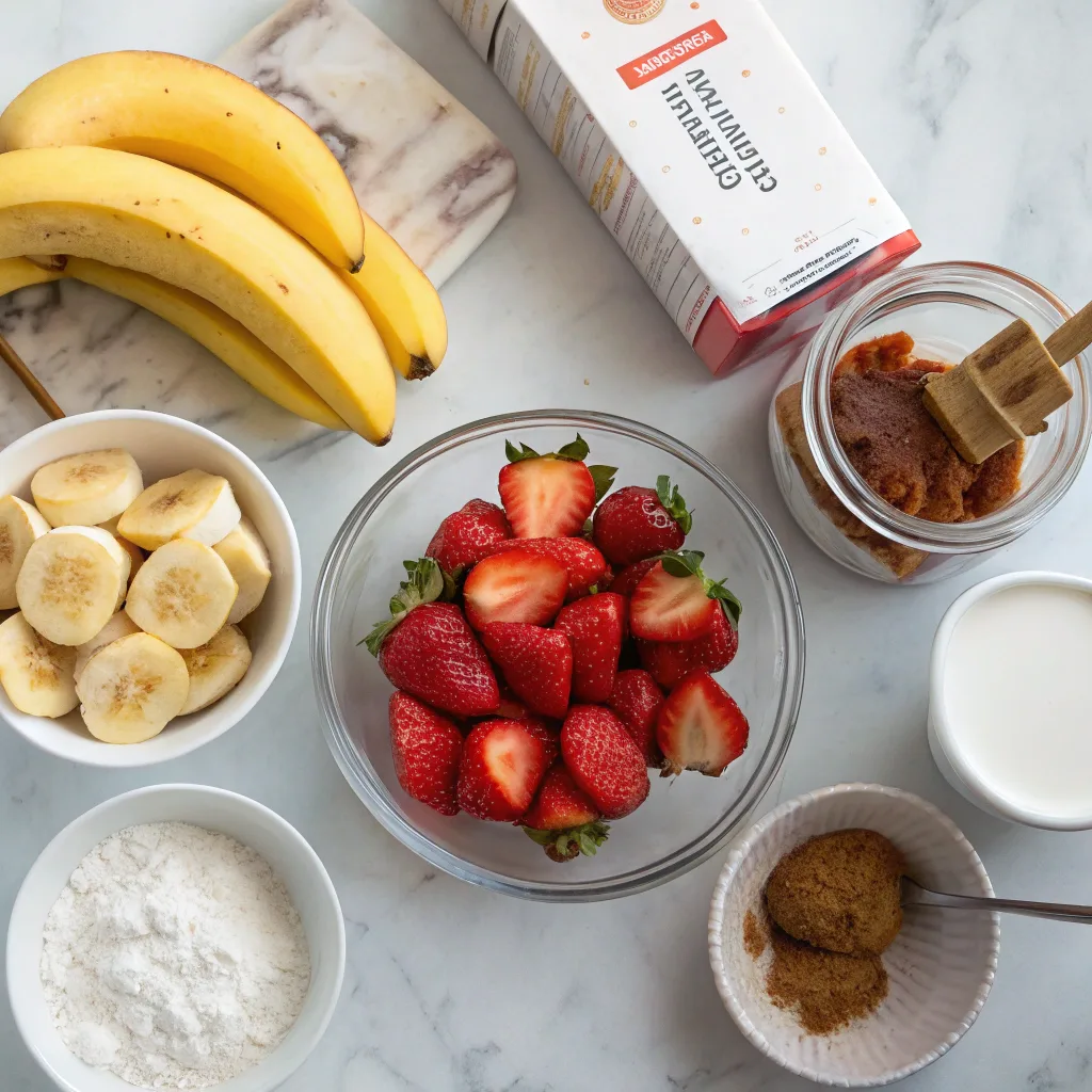 Strawberry Banana Dump Cake – Family-Favorite Dessert 8 Ingredients for Strawberry Banana Dump Cake