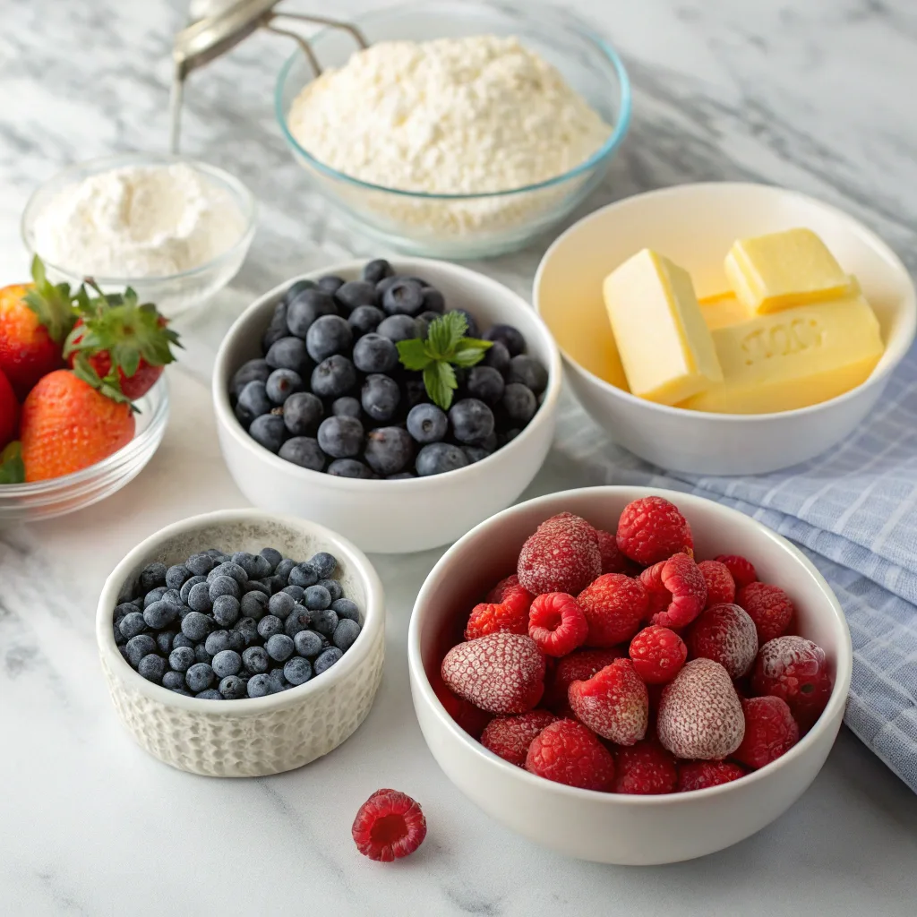 Quick & Delicious Triple Berry Dump Cake Recipe 9 ingredients for triple berry dump cake