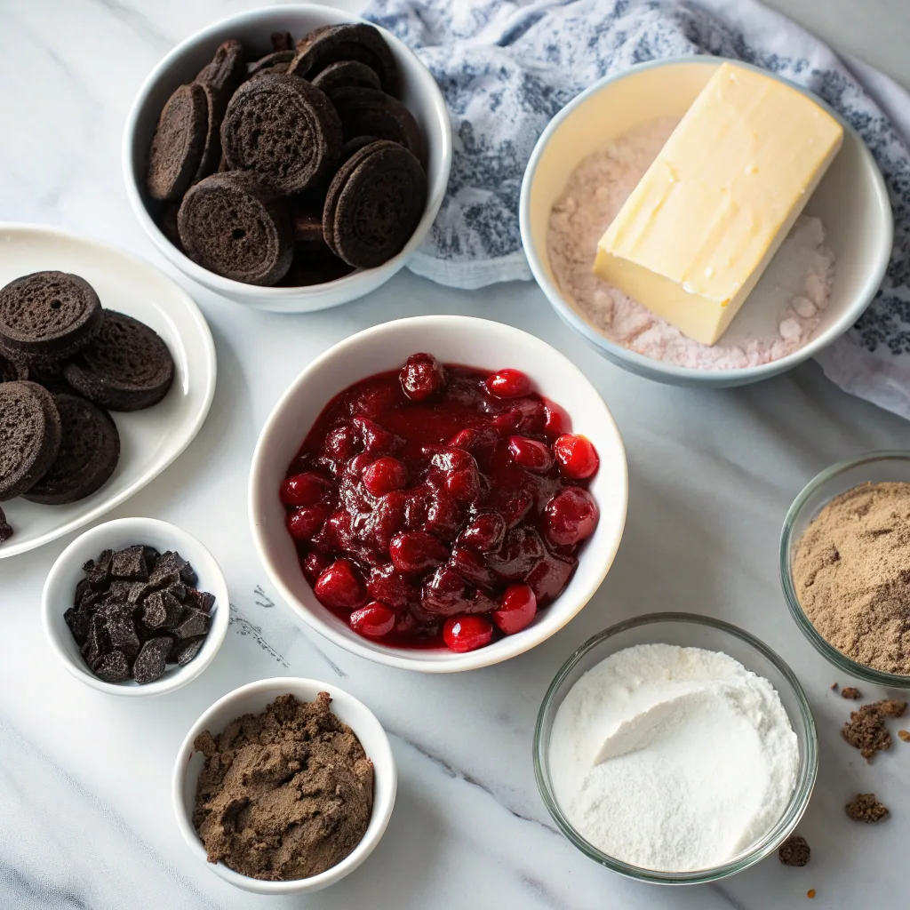 Cherry Oreo Dump Cake: Gooey, and Family-Favorite Dessert 9 Ingredients for cherry Oreo dump cake