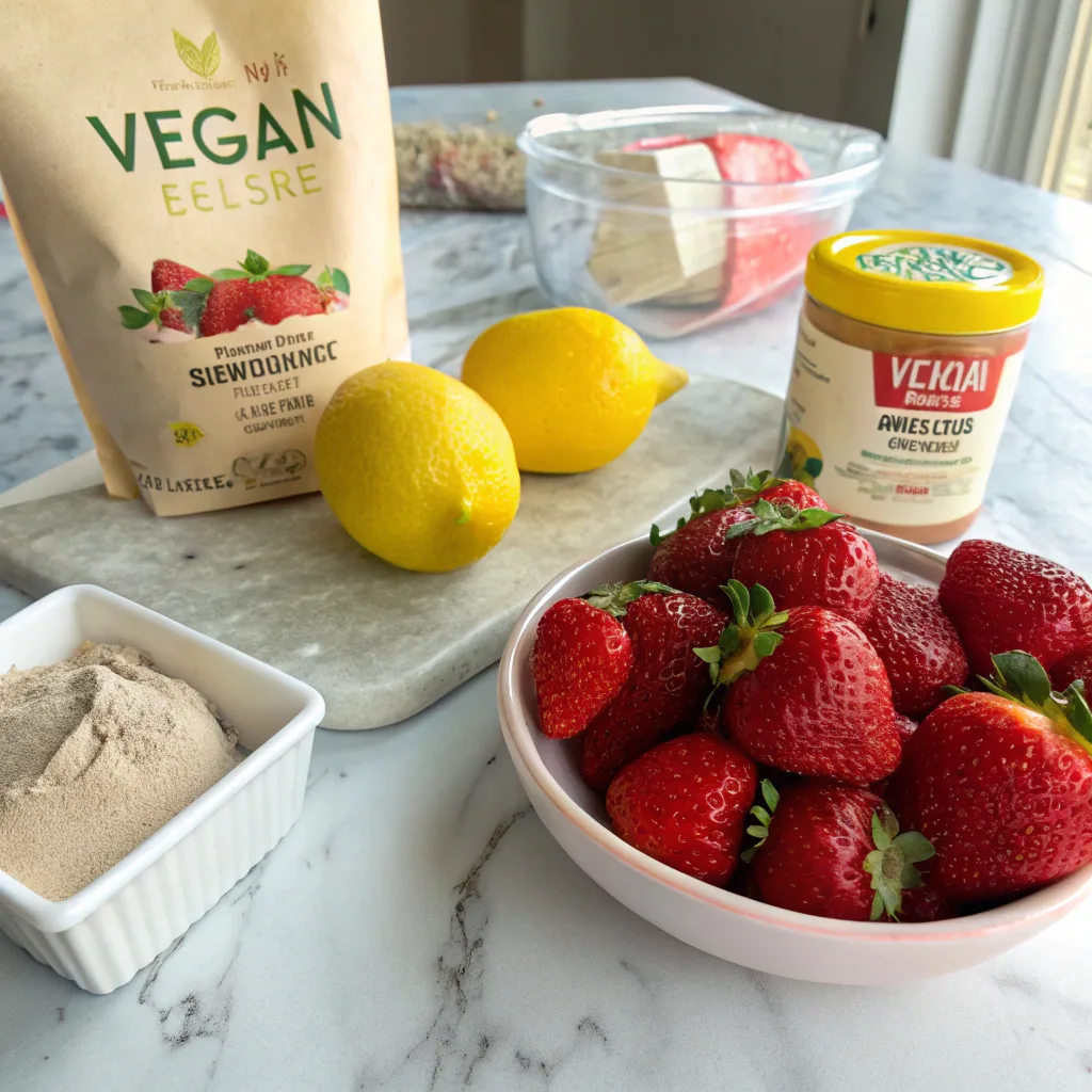 Vegan Strawberry Lemon Dump Cake – Sweet, Zesty, and Easy to Make 9 Ingredients for Vegan Strawberry Lemon Dump Cake