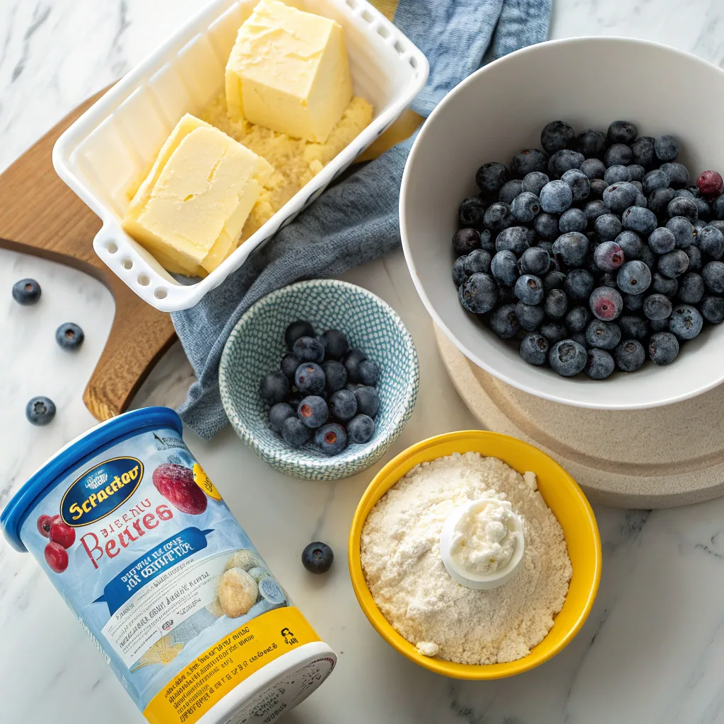 Blueberry Pineapple Dump Cake – Sweet and Easy Vanilla Dessert 9 Ingredients for blueberry vanilla dump cake
