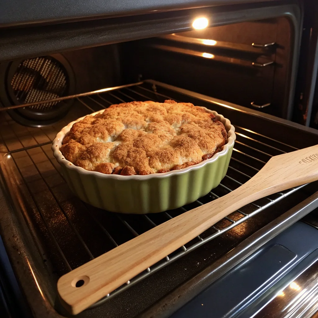 Apple Spice Dump Cake: The Best One-Pan Fall Dessert 10 Apple Spice Dump Cake bubbling in the oven