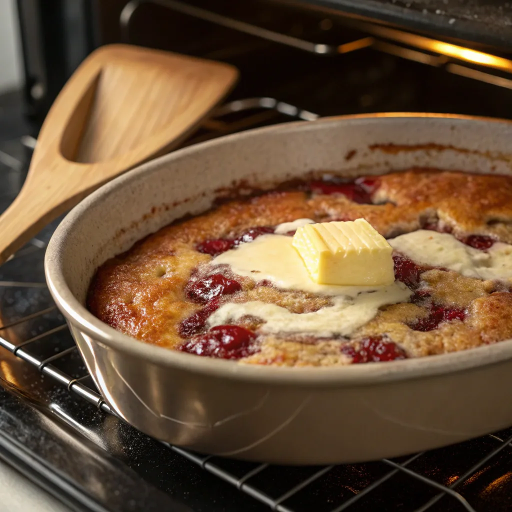 Gluten-Free Gingerbread Dump Cake – Easy Holiday Dessert 2025 10 baking gluten-free gingerbread dump cake in oven