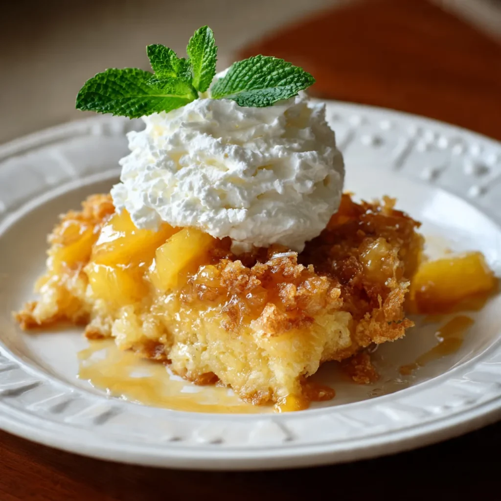 Pineapple Dump Cake – The 10 Best Tropical Dessert Recipes 7 pineapple mango dump cake