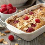 Best Raspberry Almond Dump Cake Recipe for Busy Weeknights 12 Raspberry Almond Dump Cake served hot