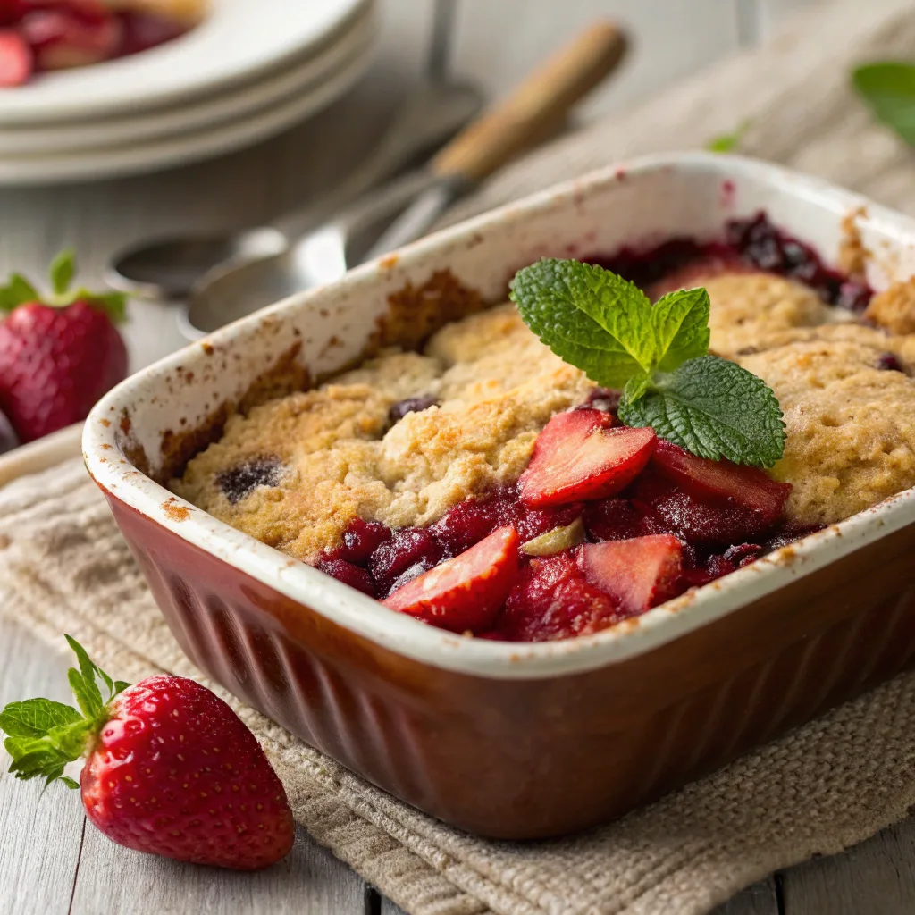 Vegan Dump Cake: Gourmet Fresh Fruit served hot