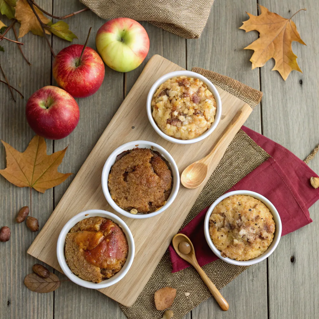 Gluten-Free Apple Dump Cake Almond Flour – Healthy & Tasty 11 Four mini gluten-free apple dump cake variations