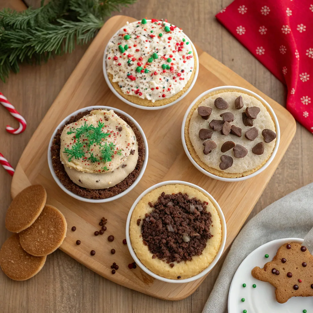 Holiday-themed sugar cookie dump cake variations