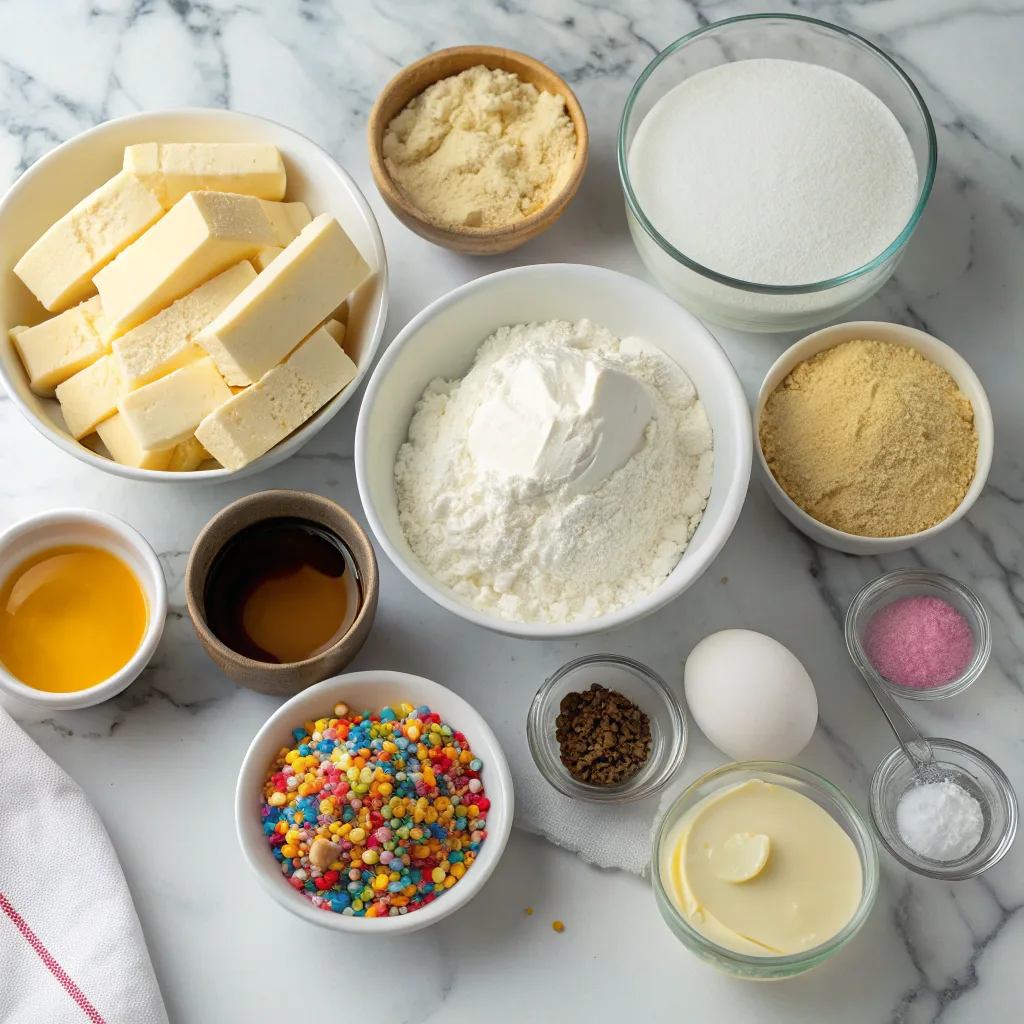 Sugar Cookie Dump Cake with Sprinkles for Christmas Celebration 9 Ingredients for sugar cookie dump cake